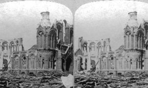 SC#79-22 Galveston Disaster.  Ruins of Sacred Heart Church.