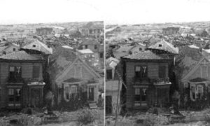 SC#79-24a Completely washed Away - the once densely populated Beach District of Galveston, Texas.