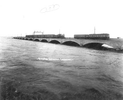 Photograph labeled Greater Galveston Causeway