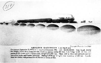 Photograph labeled Greater Galveston Causeway