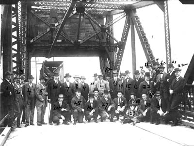 Photograph of group of men at Causeway Opening Celebration