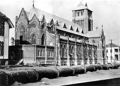 Grade Raising, Photograph labeled St. Patrick's Church