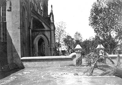 Grade Raising, Filling Front Yard of Convent