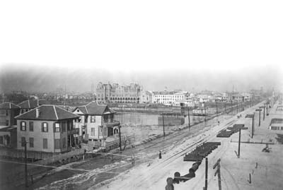 Grade Raising, Looking West from Top of Bath Ave. School