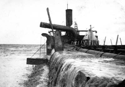 Photograph labeled Leviathan Loading in Bay
