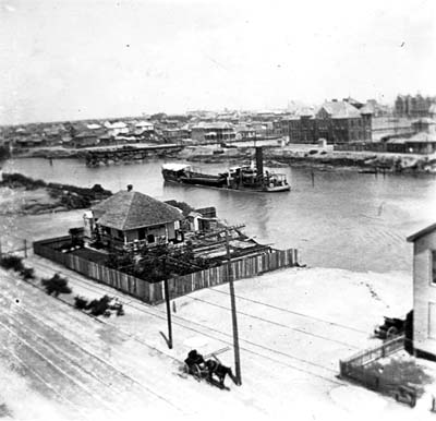 Photograph labeled View of grade-raising canal 