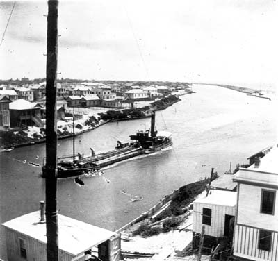 Photograph labeled View of grade-raising canal 