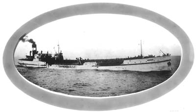 Grade Raising, Photograph labeled Dredge 'Texas,' Lost at Sea