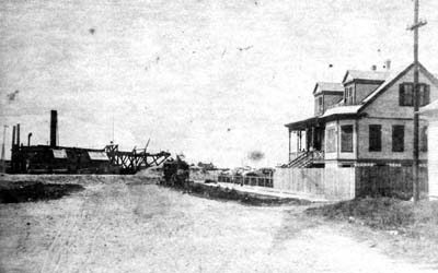 Grade Raising, Photograph labeled Platte Home after Fill 