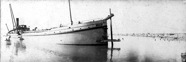 Grade Raising, Photograph labeled Holm dredging channel 