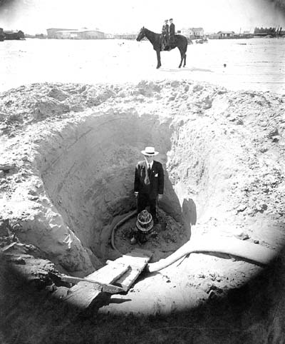 Grade Raising, Photograph labeled Fire Plug after Grade Raised, 25th & Q 1/2