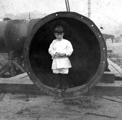 Grade Raising, Photograph labeled Leviathan's Pipe Line, 43 3/10 Inches 