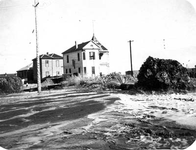 Photograph of discharge of fill in residential street 