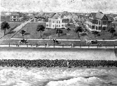 Seawall, Photograph labeled Gulf side at about 18th street 