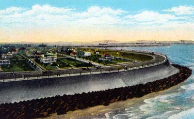 Seawall, Photograph labeled Sea Wall, Galveston, Texas 