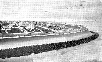 Seawall, Photograph labeled Sea Wall, City, Greater Galveston, Tex. 