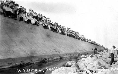 Seawall, Photograph labeled Sitting on Sea Wall 