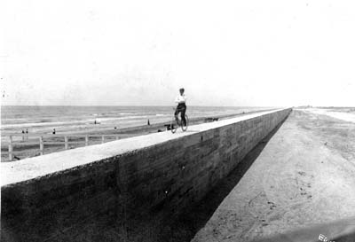 Seawall, Photograph labeled Back View of Completed Seawall 