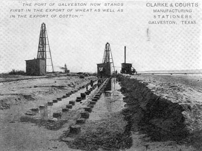 Seawall, Photograph labeled The Galveston Seawall