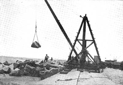 Seawall, Photograph labeled The Galveston Seawall