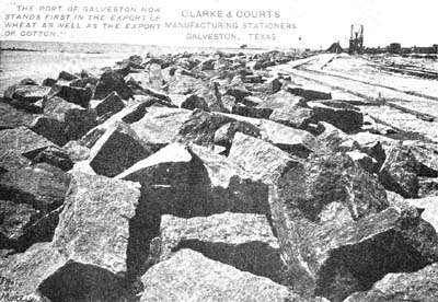 Seawall, Photograph labeled The Galveston Seawall 