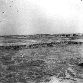 Photograph labeled Position of Beach Hotel