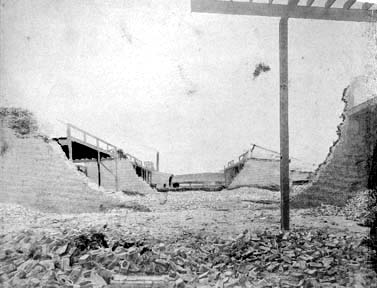Photograph labeled Ruins of a Compress