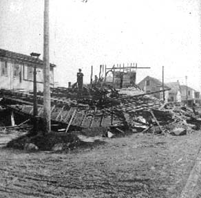 Photograph labeled Ruins of St. Augustine Protestant Episcopal Church