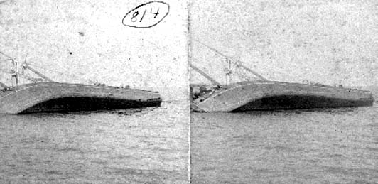 Stereo card labeled Schooner Helen