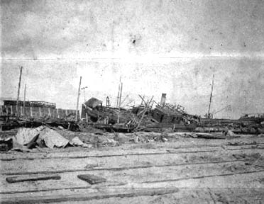Photograph labeled Wharf Scene