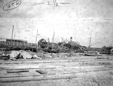 Photograph of wrecked sailing vessel
