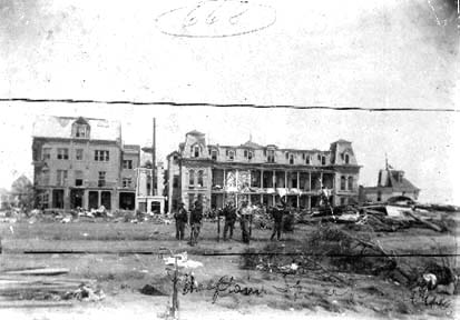Photograph labeled Rear view of ruins of St. Mary's Infirmary 
