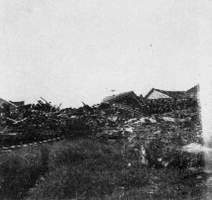 Photograph of clearing and debris