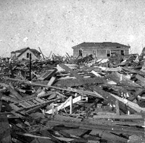 Photograph labeled 17 & N. Showing debris