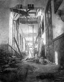 Photograph labeled Part of wreck of Rosenberg School