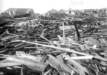 Photograph�labeled Debris Ave M & 15th St.
