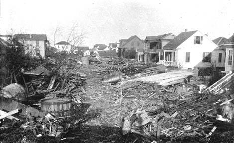 Photograph labeled Ave. M looking east from 19th Street