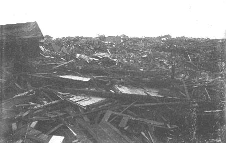 Photograph labeled looking east from 20th & Beach