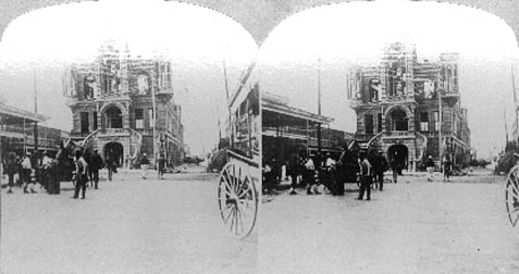 Stereo card labeled the path of desolation, wraught by the great storm