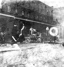 Photograph labeled A scene at Levy's undertaking establishment