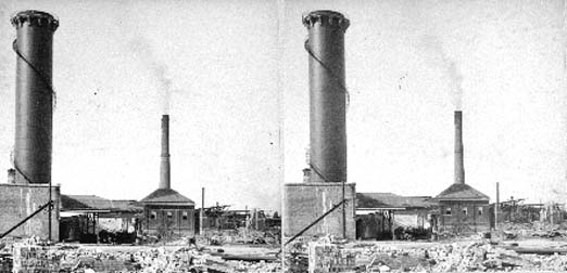 Stereo card of Galveston Water Works