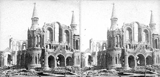 Stereo card of Sacred Heart Church