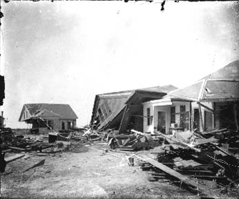 Photograph labeled Storm Damage