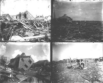 Glass negatives of debris