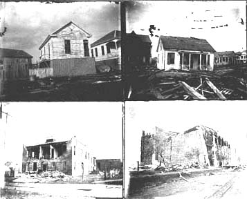 Glass negatives of debris