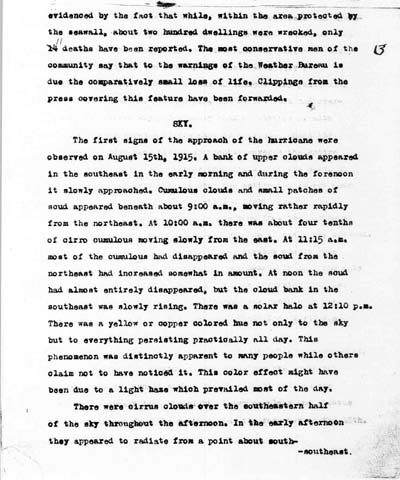 Image of page from Record of High Water, 1915 Storm