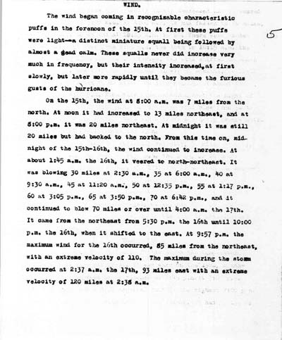 Image of page from Record of High Water, 1915 Storm