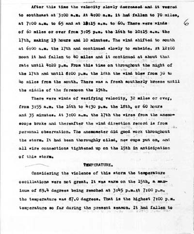 Image of page from Record of High Water, 1915 Storm