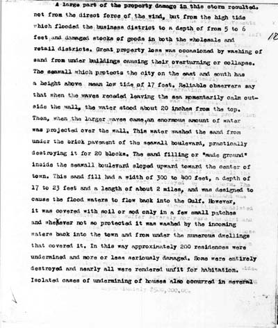 Image of page from Record of High Water, 1915 Storm