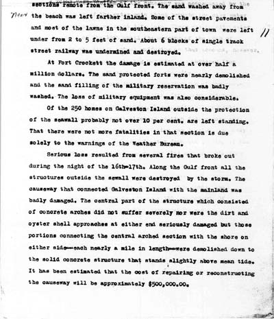 Image of page from Record of High Water, 1915 Storm